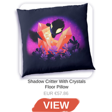 Shadow Critter With Crystals - Boxsun Floor Pillow