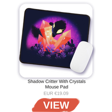 Shadow Critter With Crystals - Boxsun Mouse Pad
